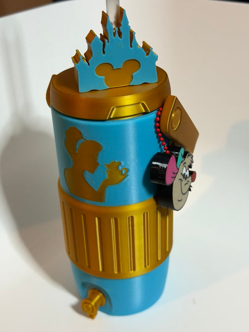 Cinderella & Gus Gus Can Cooler Holder with Handle | 12 oz Skinny or Standard Can | 3D Printed