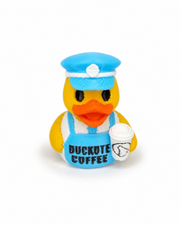 Starbucks, Dunkin Donuts, 7 Brew, Tim Horton's, Cafe Bustelo, Joffrey's, Scooter’s, Black Rifle Coffee, Better Buzz, and Dutch Bros Inspired Duck