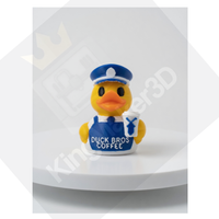 Starbucks, Dunkin Donuts, 7 Brew, Tim Horton's, Cafe Bustelo, Joffrey's, Scooter’s, Black Rifle Coffee, Better Buzz, and Dutch Bros Inspired Duck
