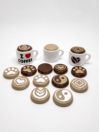 Coffee Cup Fidget Clicker Keychain | 3D Printed PETG Sensory Toy | Coffee Lover Gift | Clicky Desk Fidget