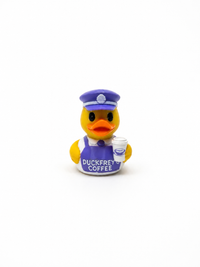 Starbucks, Dunkin Donuts, 7 Brew, Tim Horton's, Cafe Bustelo, Joffrey's, Scooter’s, Black Rifle Coffee, Better Buzz, and Dutch Bros Inspired Duck