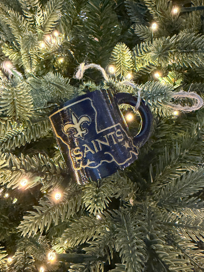 NFL Football Coffee Mug Ornament, 3D Printed Christmas Tree Decoration (Copy)