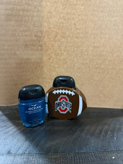 College Football Inspired PocketBac Holder, 1 oz Bath & Body Works Hand Sanitizer Keychain, NCAA Inspired Football Fan Gift