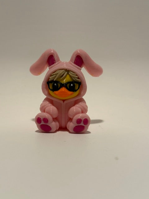 Christmas Story Inspired Pink Bunny Suit Duck | Christmas Duck Figurine | Funny Holiday Gift | 3D Printed Duck | 2 Sizes