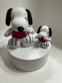 Snoopy Starbucks & Dunkin Inspired Coffee Pup, 3D Printed Beagle Figurine, 2 Inch Keychain or 3.5 Inch Coffee Lover Gift
