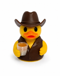 Bourbon T. Quacks Bourbon Inspired Cowboy Duck, 3D Printed Collectible, Whiskey Lover Gift, Jeep Duck, Bar Decor