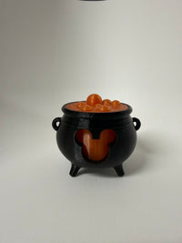 Mouse Ear Cauldron Tea Light Holder, 3D Printed Fall Halloween Decor with LED Light