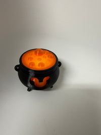 Mouse Ear Cauldron Tea Light Holder, 3D Printed Fall Halloween Decor with LED Light