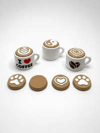 Coffee Cup Fidget Clicker Keychain | 3D Printed PETG Sensory Toy | Coffee Lover Gift | Clicky Desk Fidget