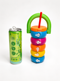 Pool Float Can Holder | 12oz Can Cooler with Handle | Pool Party Drink Holder | Summer Can Koozie | Beach Gift | Lake House Decor