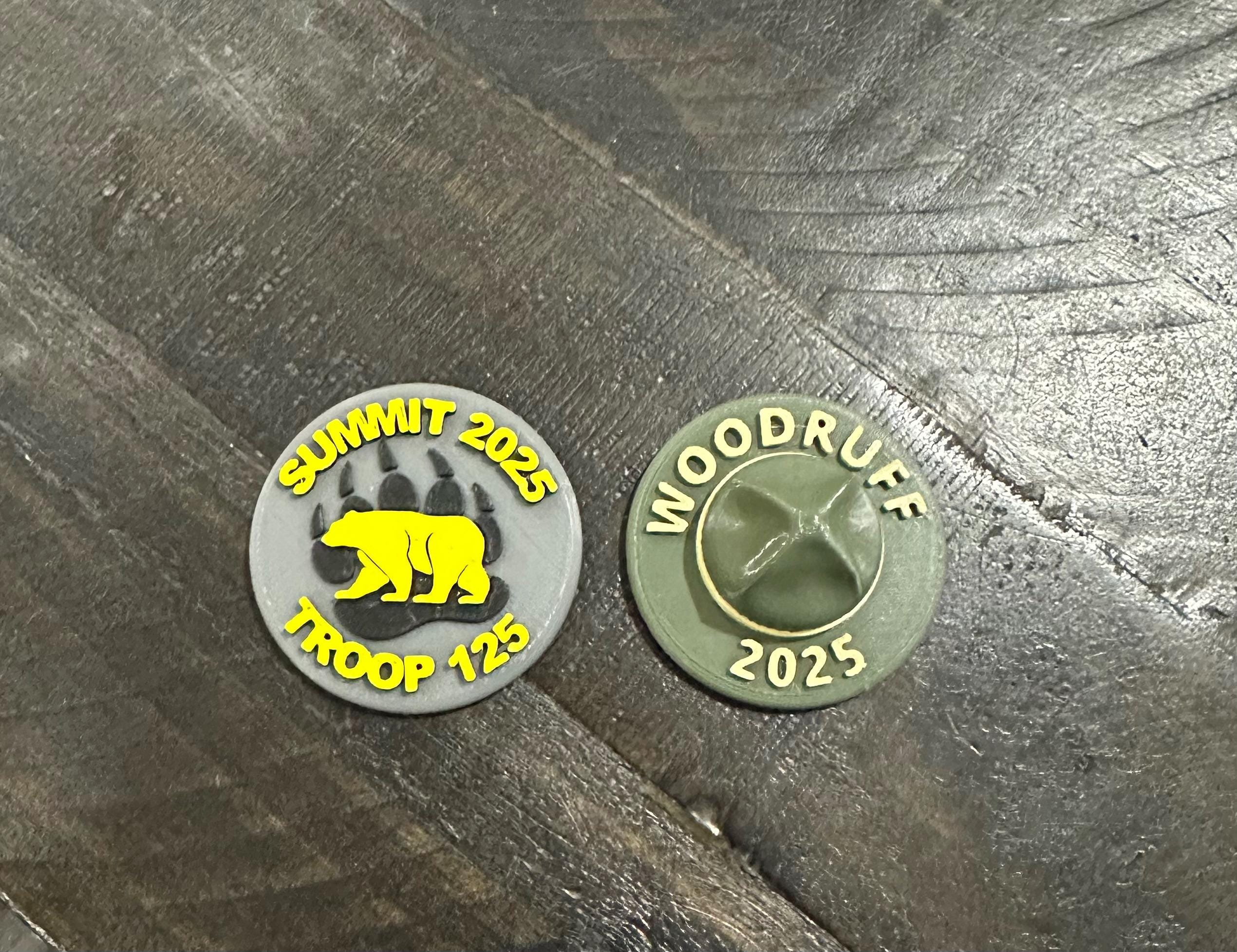 Custom Neckerchief Slide / Summer Camp / High Adventure Personalized Woggle