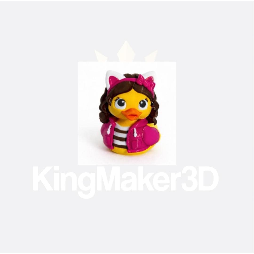 Gabby & Pandy Inspired Dollhouse Duck / 3D Printed Cat Ear Character Toy