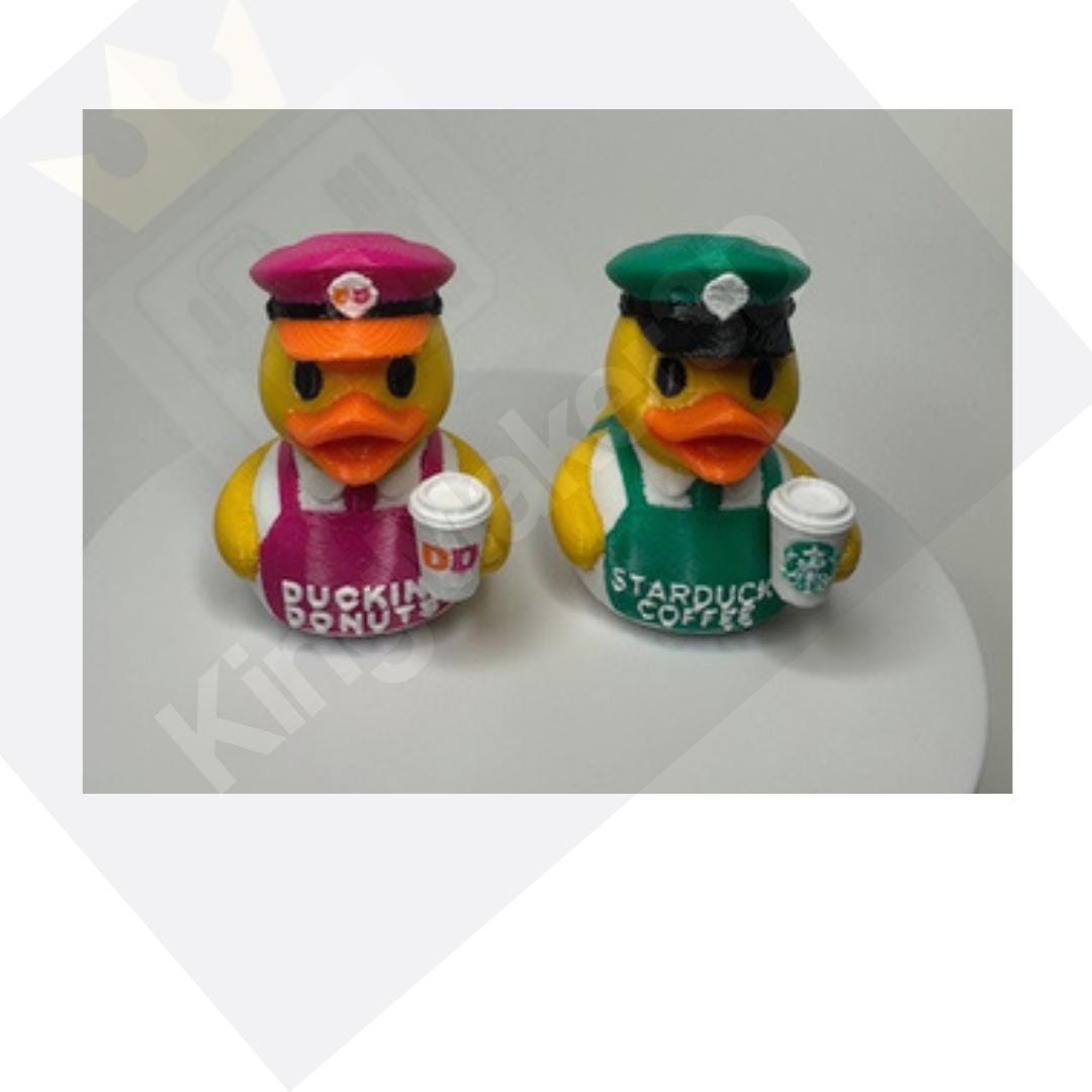 Starbucks, Dunkin Donuts, 7 Brew, Tim Horton's and Dutch Bros Inspired Duck