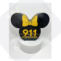 Mickey or Minnie Pen & Pencil Holder  | First Responder 911 Dispatcher | Disney Desk Organizer | Cute Office Decor