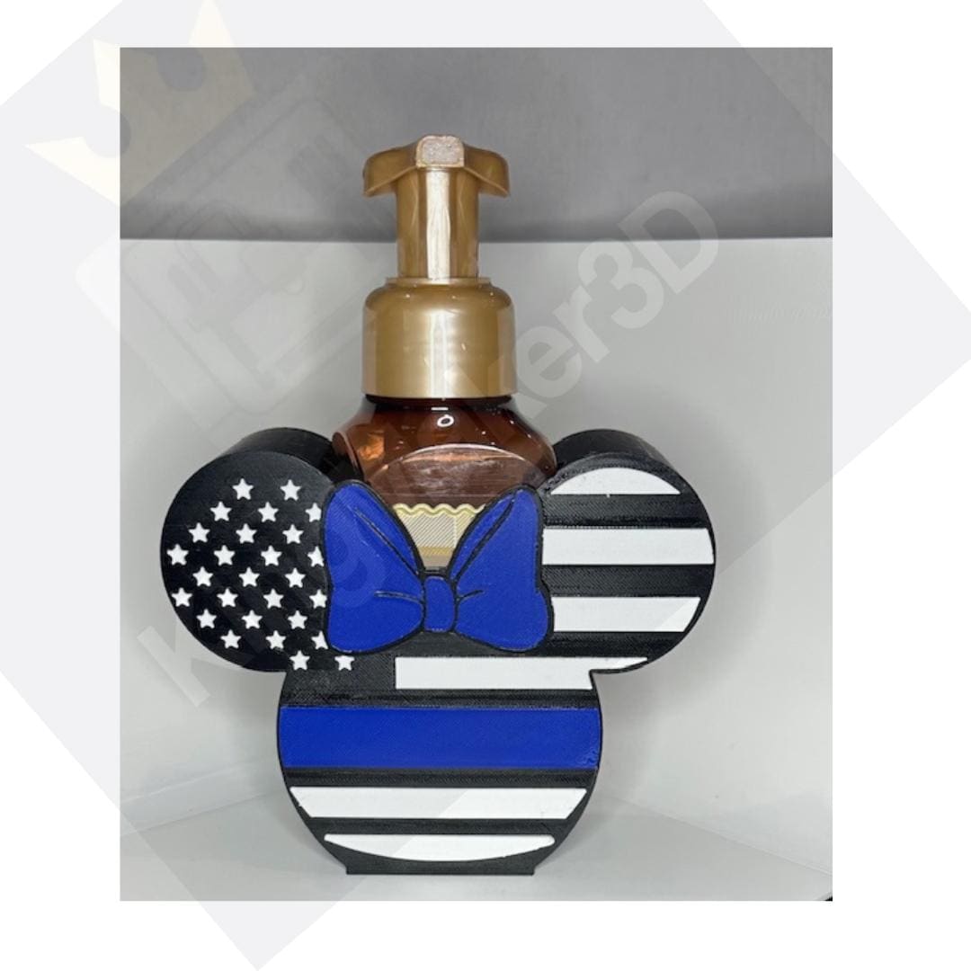 Minnie Inspired Pen and Pencil Holder | First Responder Thin Line | Disney Inspired Desk Decor | Office or Classroom Organizer