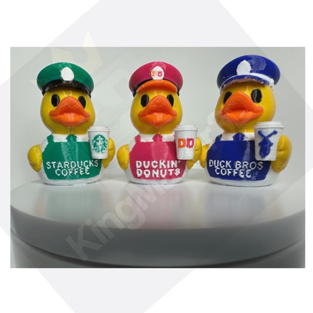 Starbucks, Dunkin Donuts, 7 Brew, Tim Horton's and Dutch Bros Inspired Duck