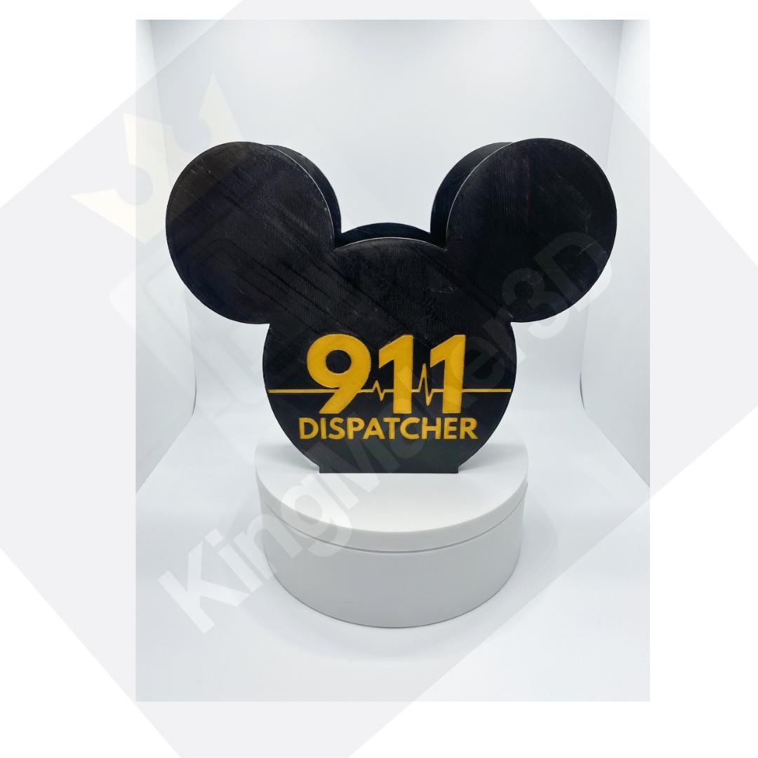 Mickey or Minnie Inspired Soap Holder | First Responder 911 Dispatcher | Bath and Body Works Hand Soap | Disney Inspired Bathroom Decor |