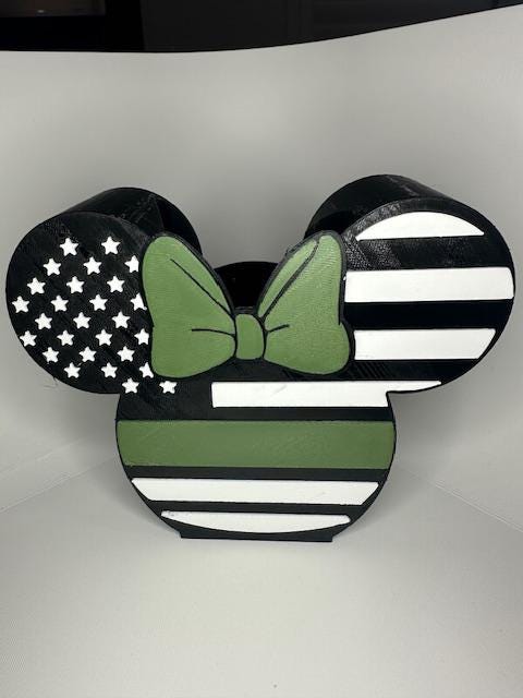 Minnie Inspired Soap Holder | First Responder Thin Line | Bath and Body Works Hand Soap | Disney Inspired Bathroom Decor |