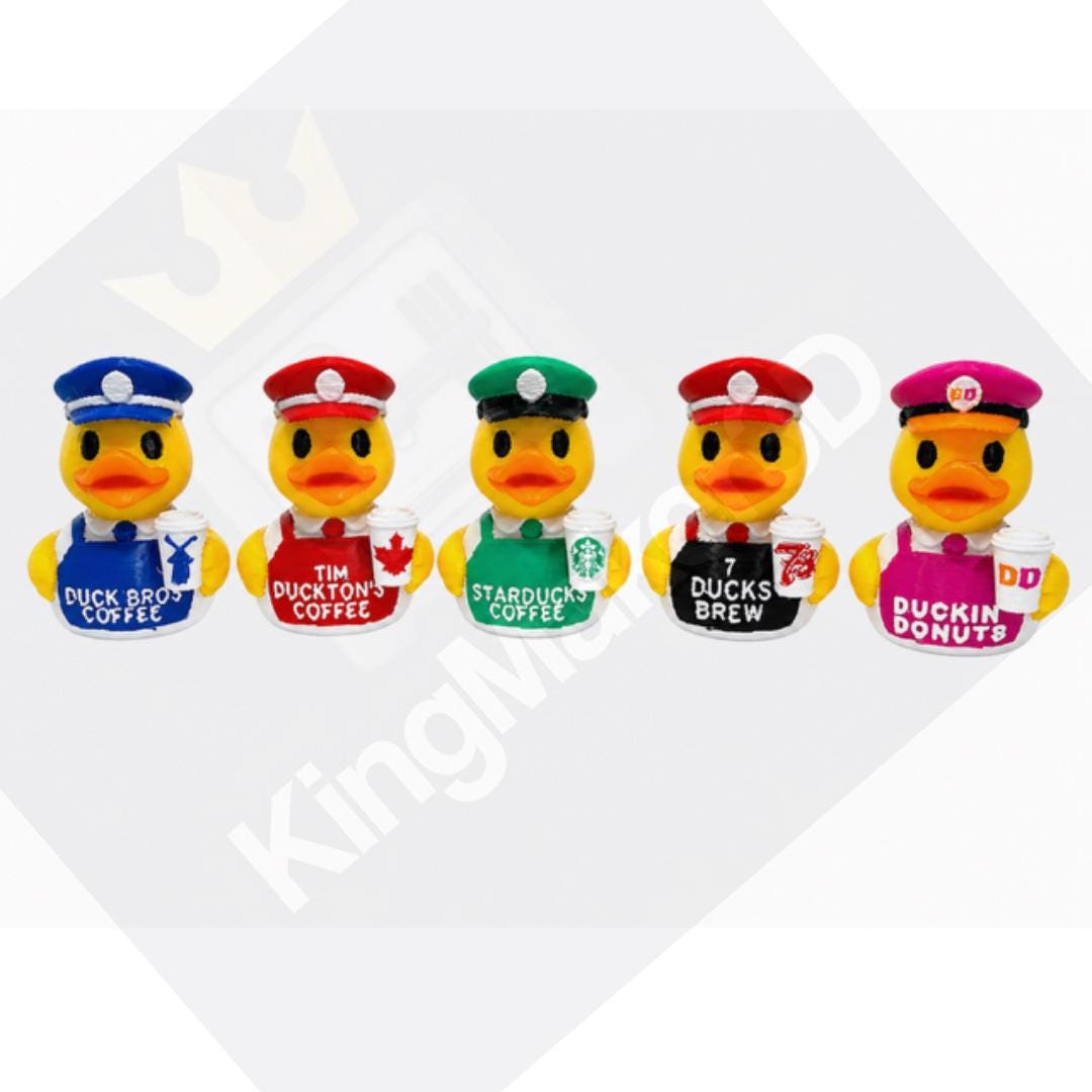 Starbucks, Dunkin Donuts, 7 Brew, Tim Horton's and Dutch Bros Inspired Duck