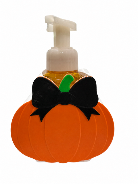 Pumpkin Bath & Body Works Soap Holder | Fall Hand Soap Holder | Halloween Bathroom Decor | Autumn Soap Dispenser Holder | 3D Printed