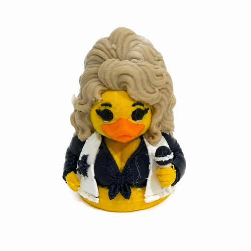 Dallas Diva Duck Figurine, 2 or 3.5 Inch Country Music Collectible, 3D Printed PETG