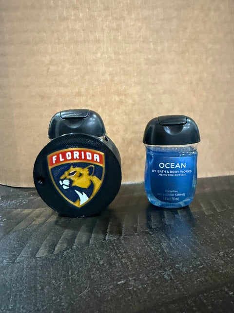 NHL Hockey Team PocketBac Holder, 1 oz Bath & Body Works Hand Sanitizer Keychain, Hockey Fan Gift, Sports Team Accessory
